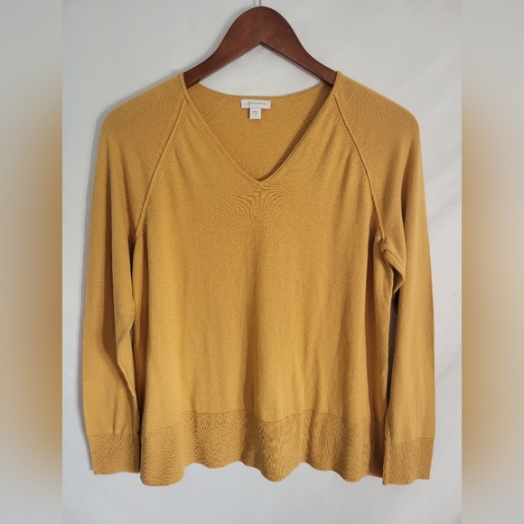 J.Jill Size Small Silk&Cotton Yellow Gold 22 inch length. - Picture 1 of 6